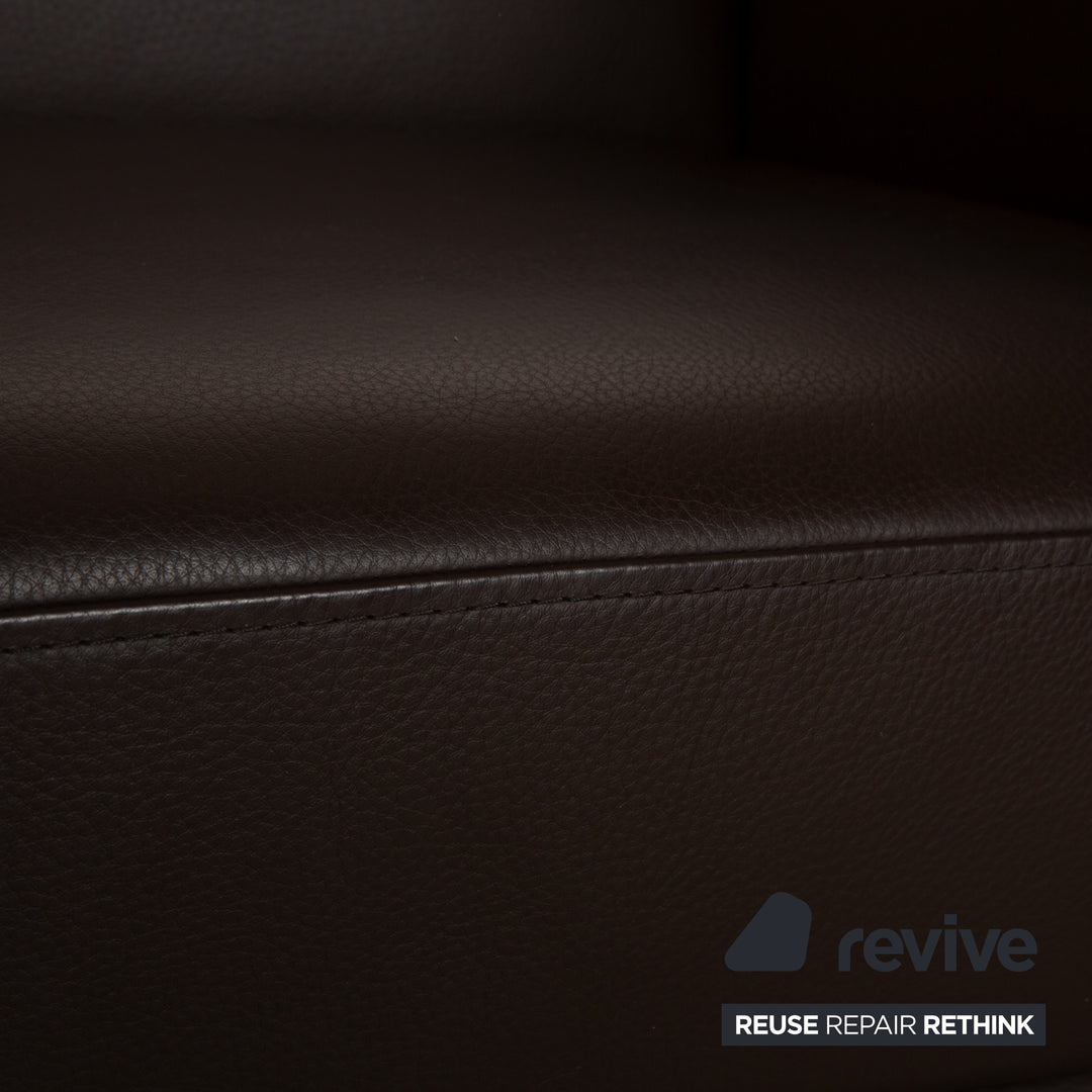 Brühl Visavis Leder Zweisitzer Braun Sofa Couch