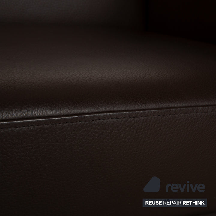 Brühl Visavis Leder Zweisitzer Braun Sofa Couch