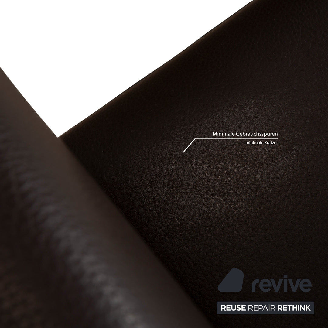 Brühl Visavis Leder Zweisitzer Braun Sofa Couch