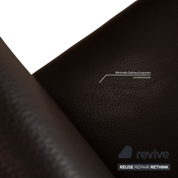 Brühl Visavis Leder Zweisitzer Braun Sofa Couch