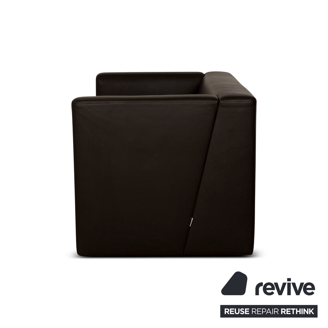 Brühl Visavis Leder Zweisitzer Braun Sofa Couch