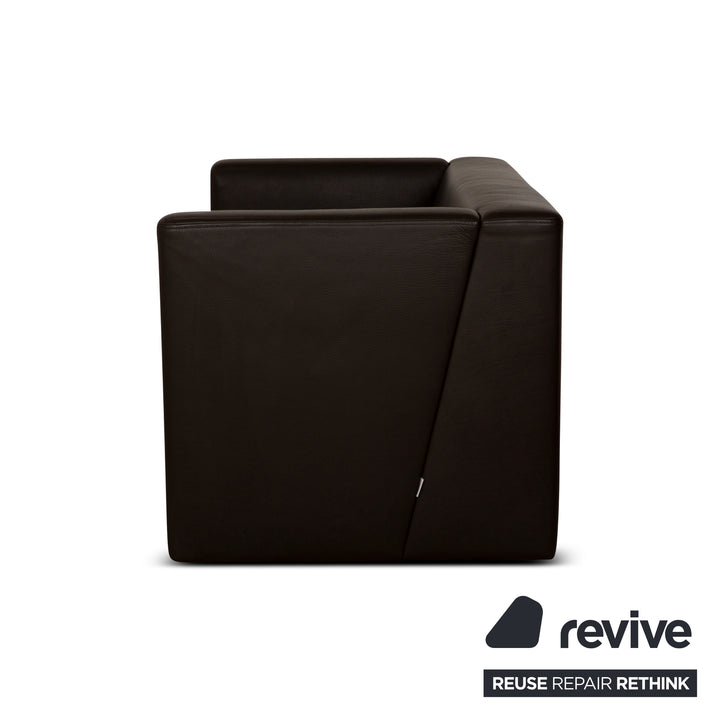 Brühl Visavis Leder Zweisitzer Braun Sofa Couch