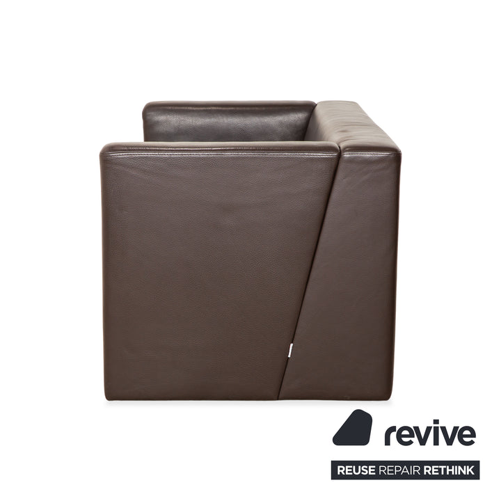 Brühl Visavis Leder Zweisitzer Dunkelbraun Kaffee Sofa Couch