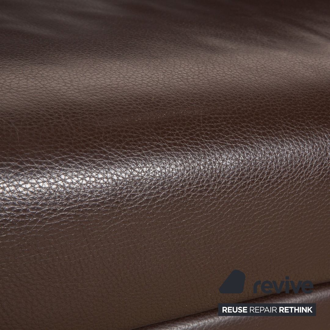 Brühl Visavis Leder Zweisitzer Dunkelbraun Kaffee Sofa Couch