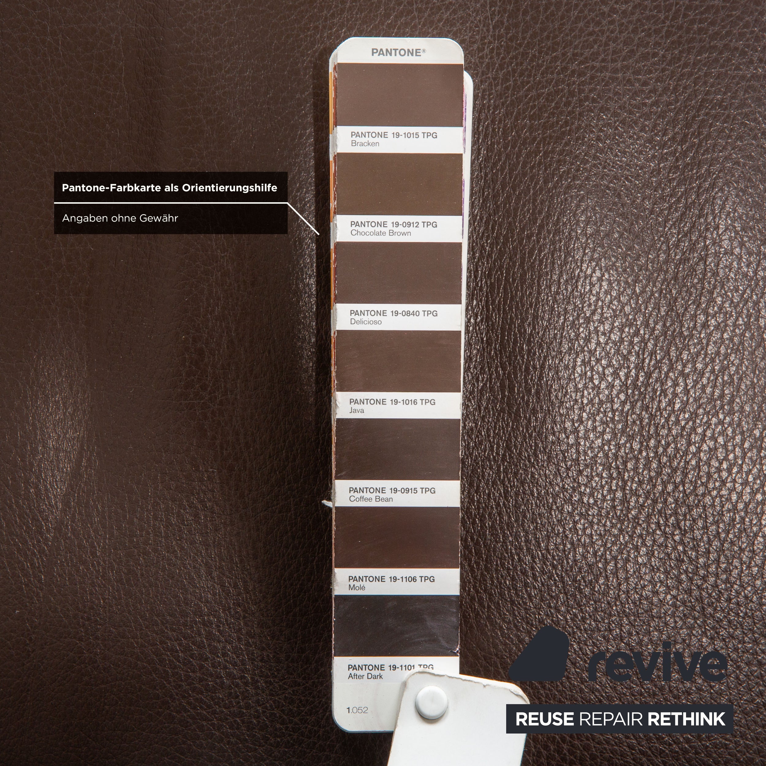 Canapé deux places en cuir marron foncé Brühl Visavis