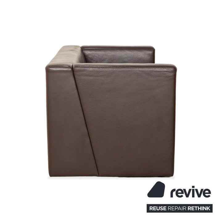 Brühl Visavis Leder Zweisitzer Dunkelbraun Kaffee Sofa Couch