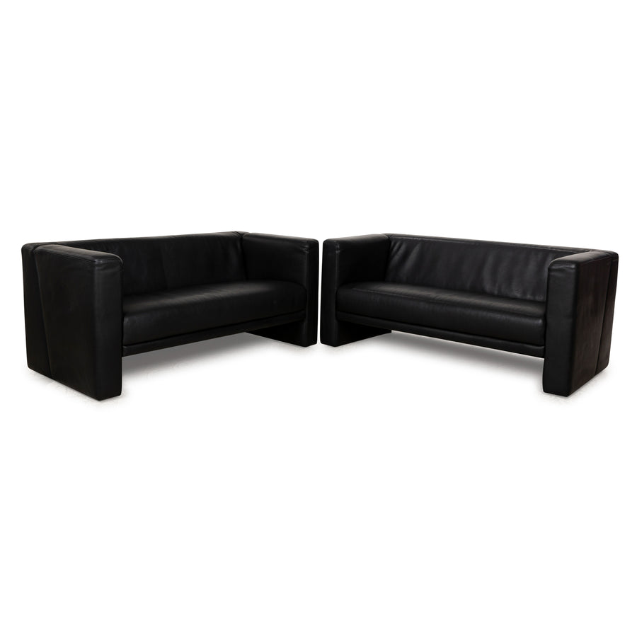Brühl Visavis læder 2-personers sofa sort sofa sofa