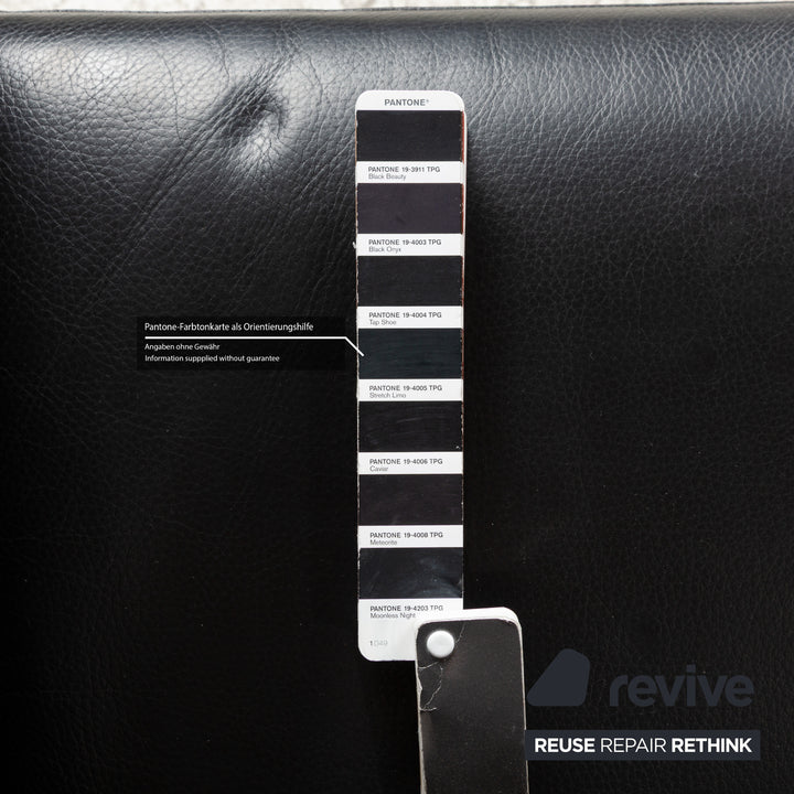 Brühl Visavis Leder Zweisitzer Schwarz Sofa Couch