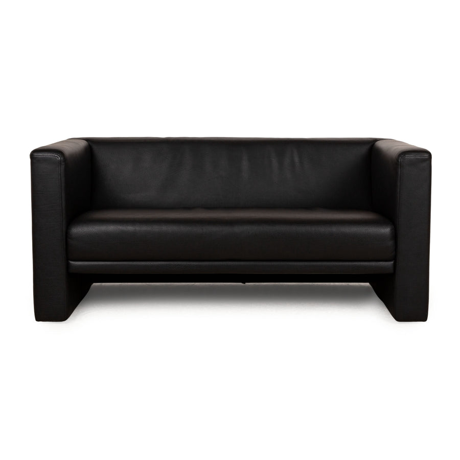 Brühl Visavis Leder Zweisitzer Schwarz Sofa Couch