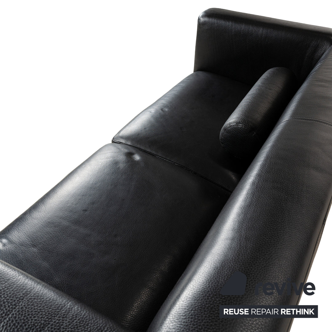 Brühl Visavis Leder Zweisitzer Schwarz Sofa Couch