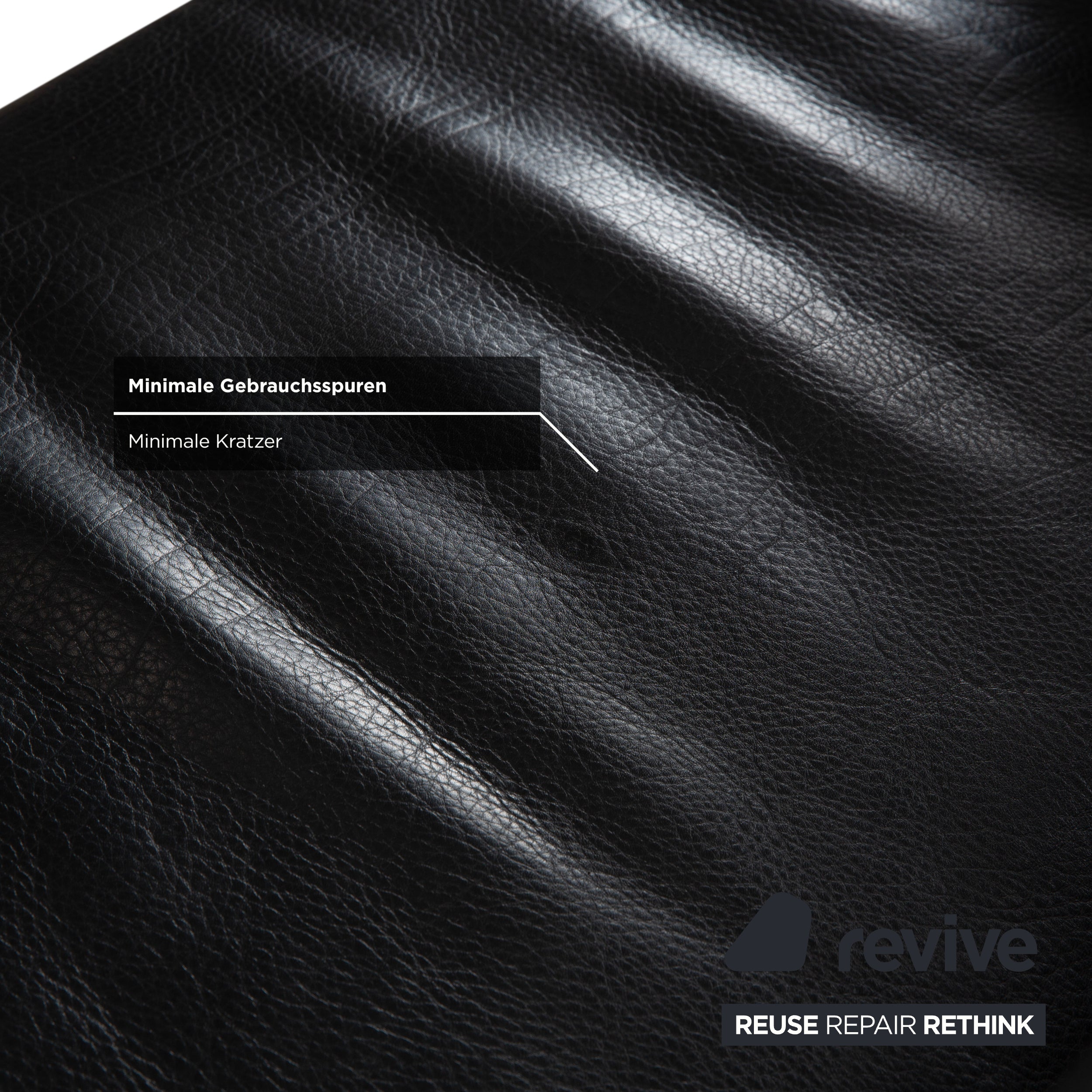 Brühl Visavis Leder Zweisitzer Schwarz Sofa Couch