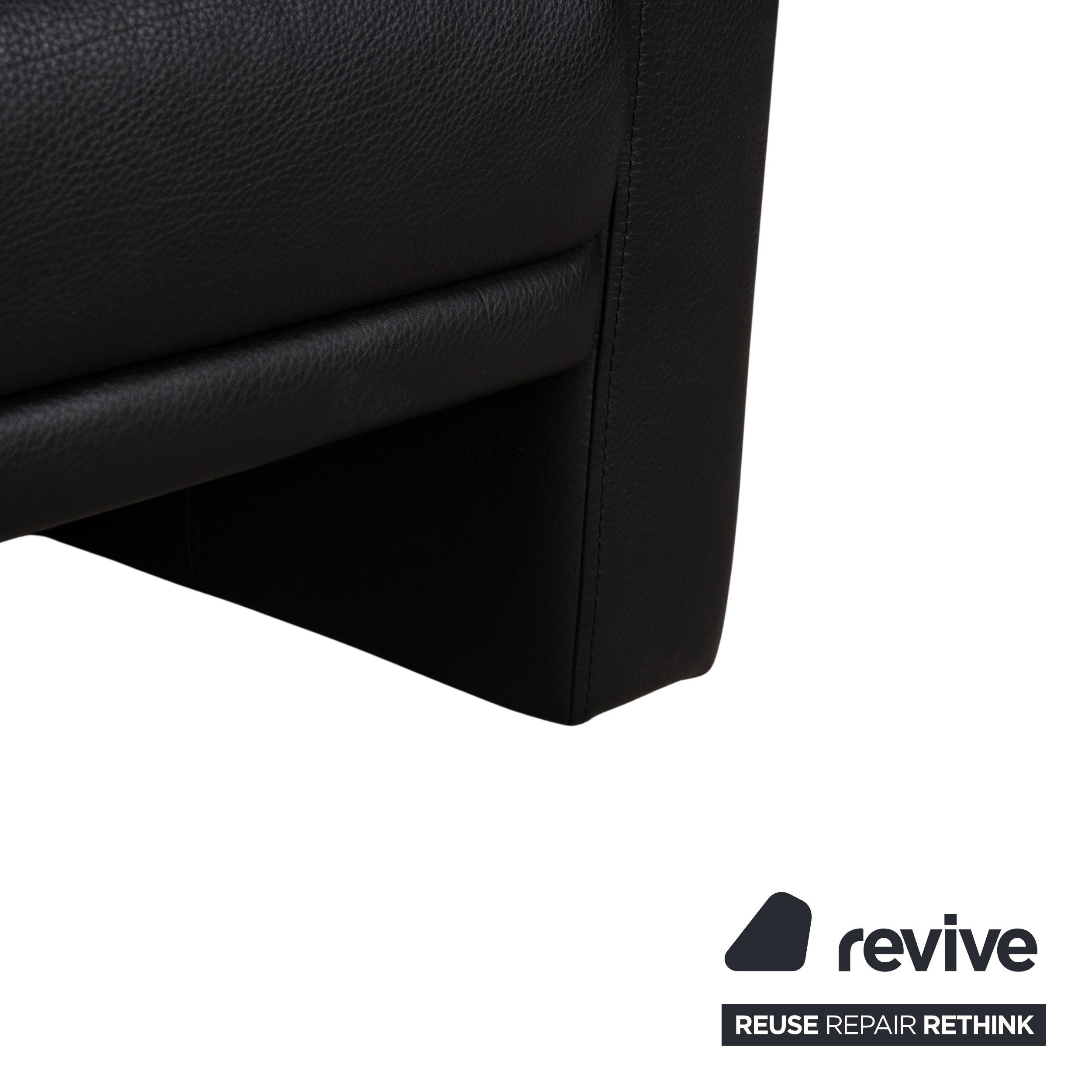 Brühl Visavis Leder Zweisitzer Schwarz Sofa Couch