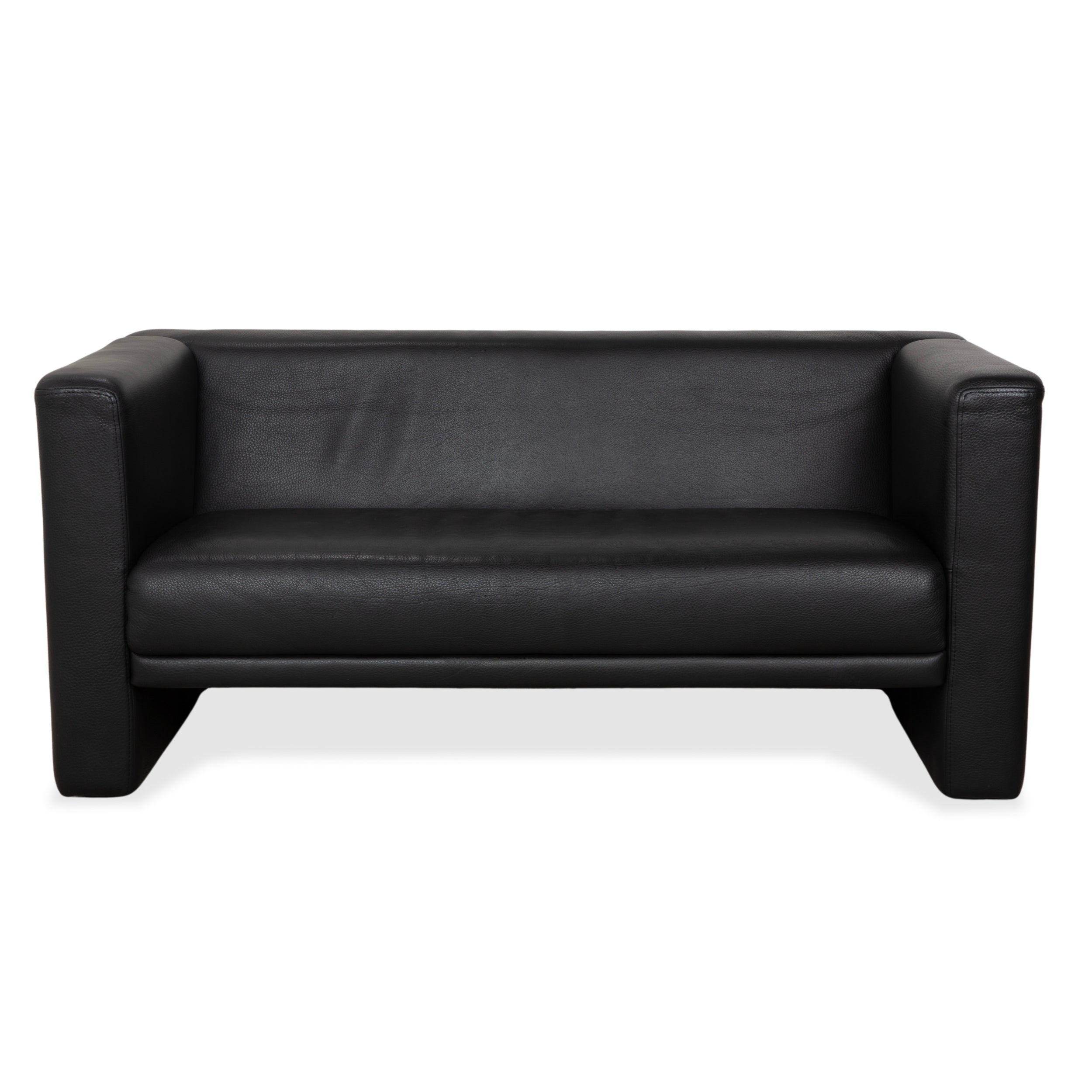 Brühl Visavis Leder Zweisitzer Schwarz Sofa Couch