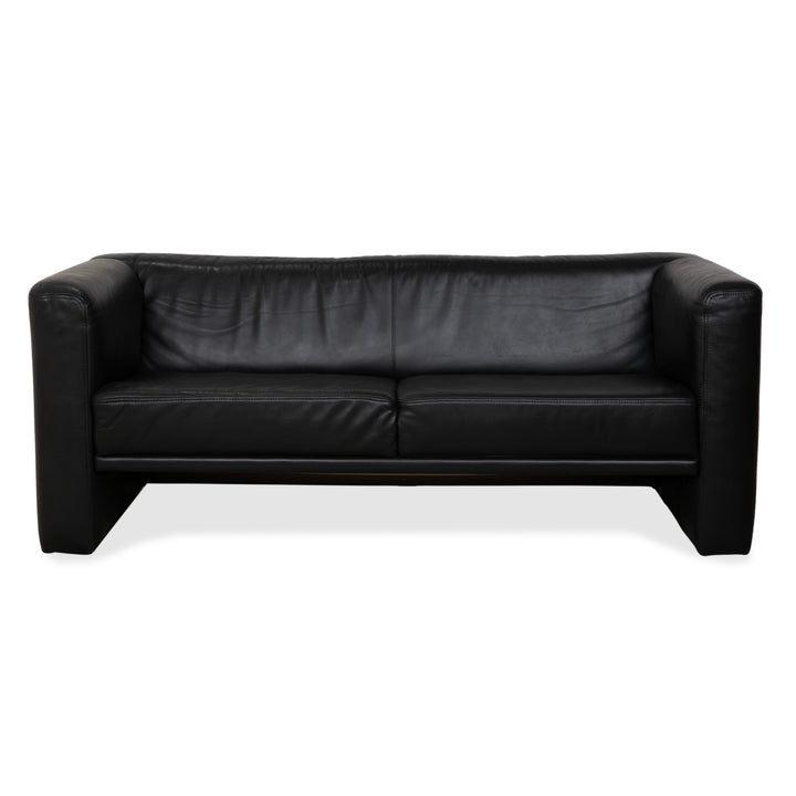 Brühl Visavis Leder Zweisitzer Schwarz Sofa Couch