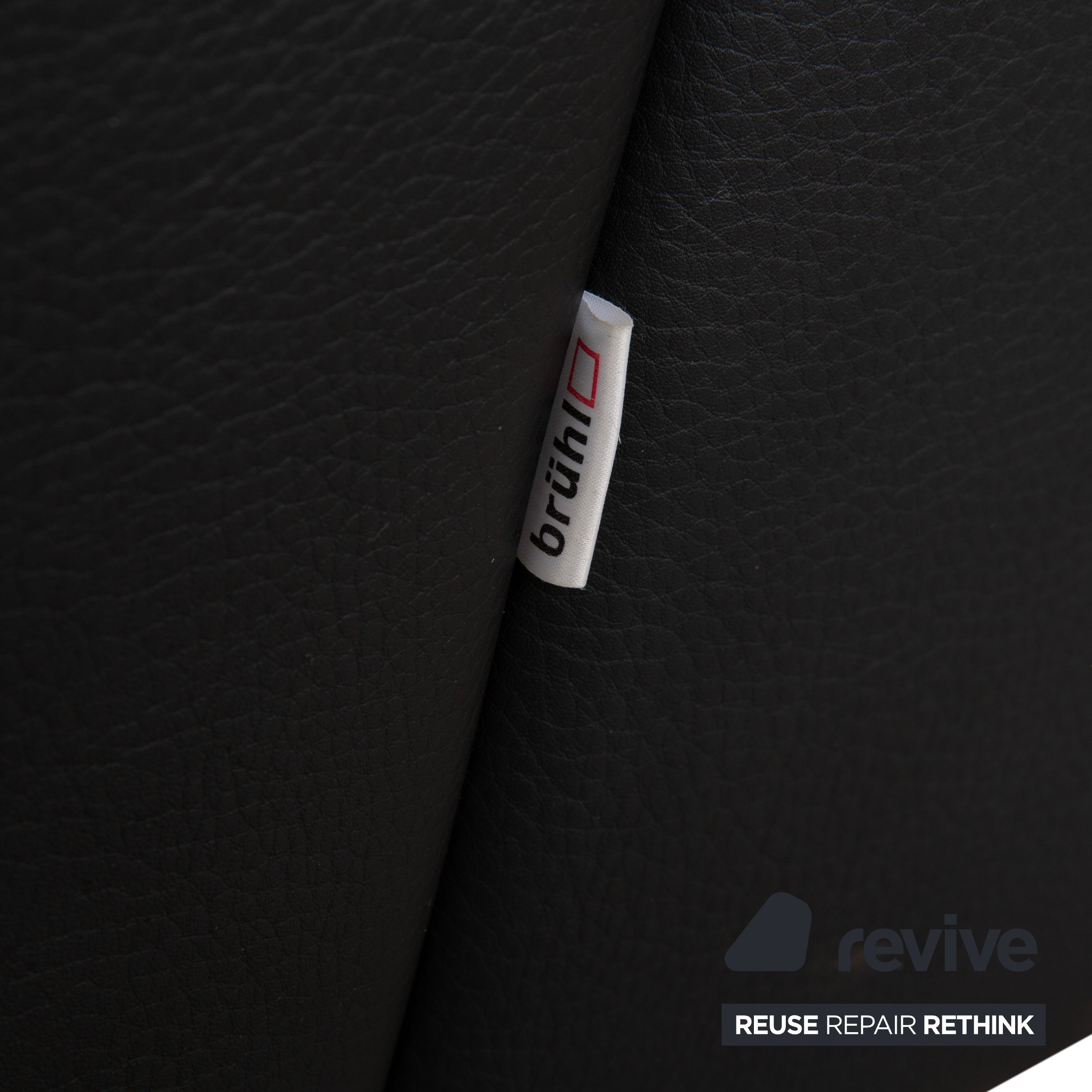 Brühl Visavis Leder Zweisitzer Schwarz Sofa Couch