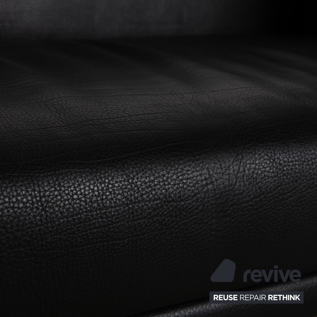 Brühl Visavis Leder Zweisitzer Schwarz Sofa Couch
