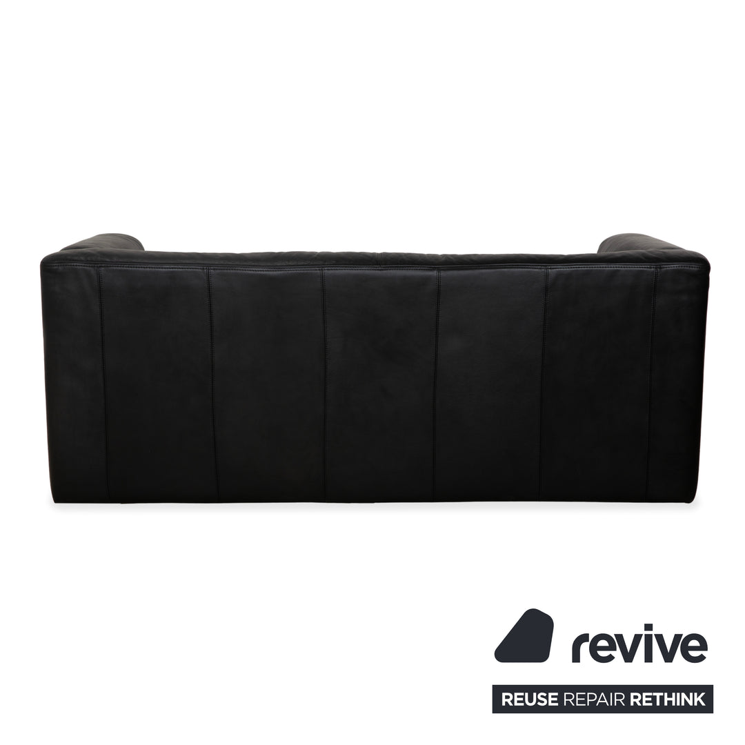 Brühl Visavis Leder Zweisitzer Schwarz Sofa Couch