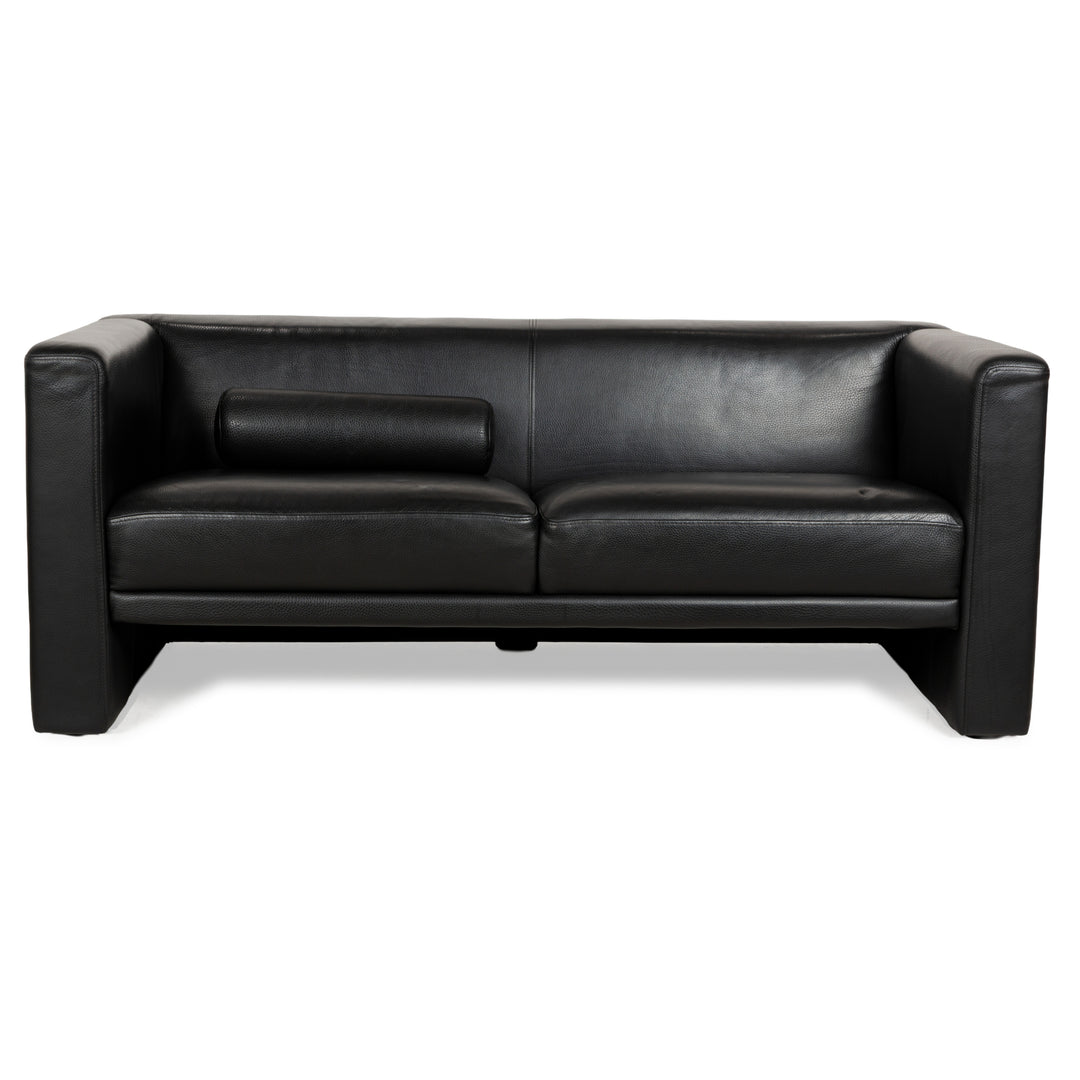 Brühl Visavis Leder Zweisitzer Schwarz Sofa Couch
