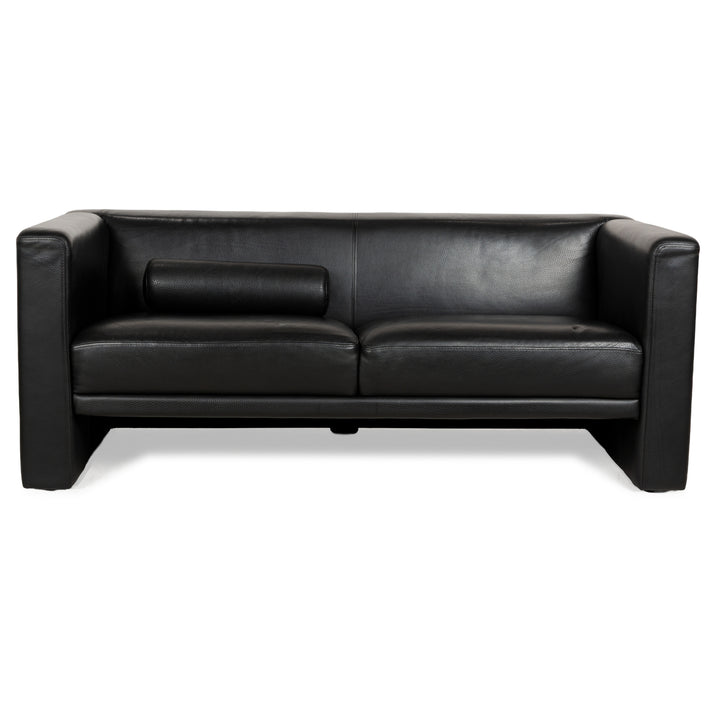 Brühl Visavis Leder Zweisitzer Schwarz Sofa Couch