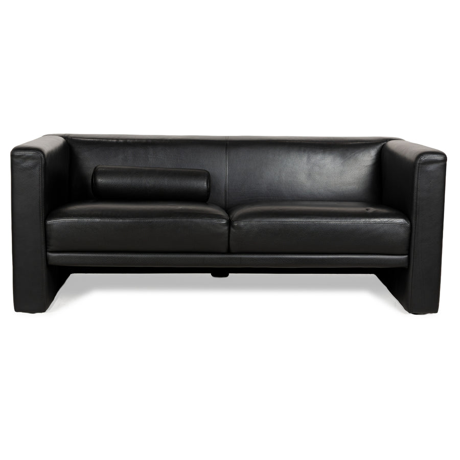 Brühl Visavis Leder Zweisitzer Schwarz Sofa Couch