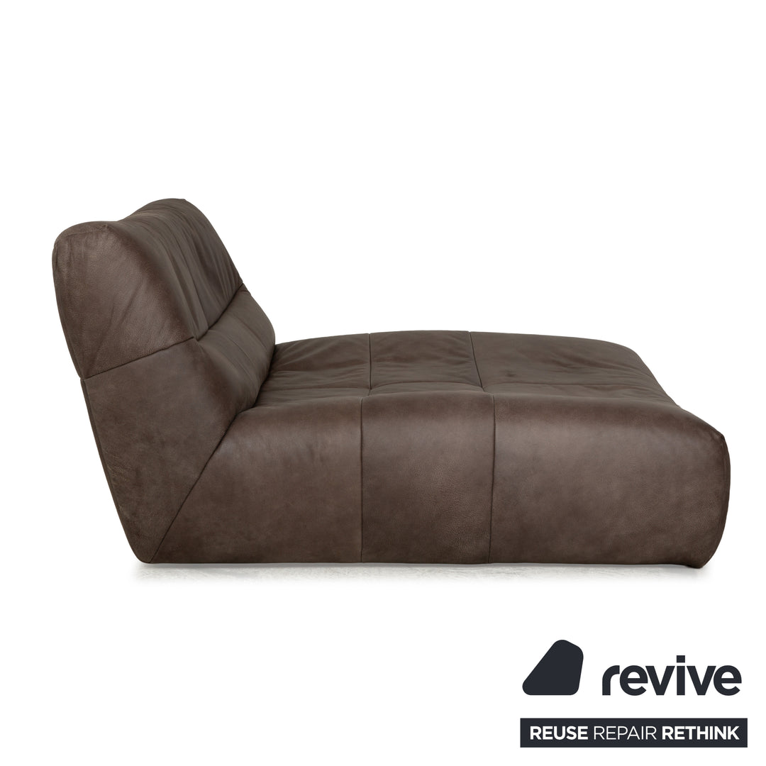 Bullfrog Cayman Leather Lounger Brown Grey