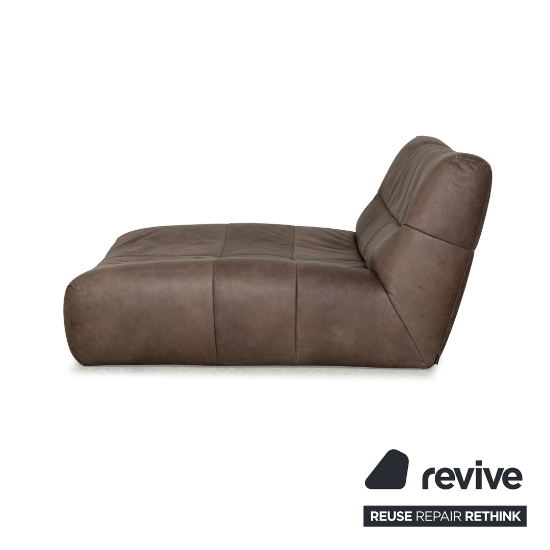 Bullfrog Cayman Leather Lounger Brown Grey