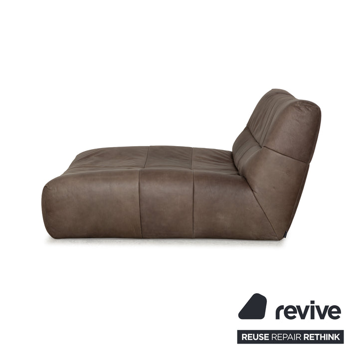 Bullfrog Cayman Leather Lounger Brown Grey