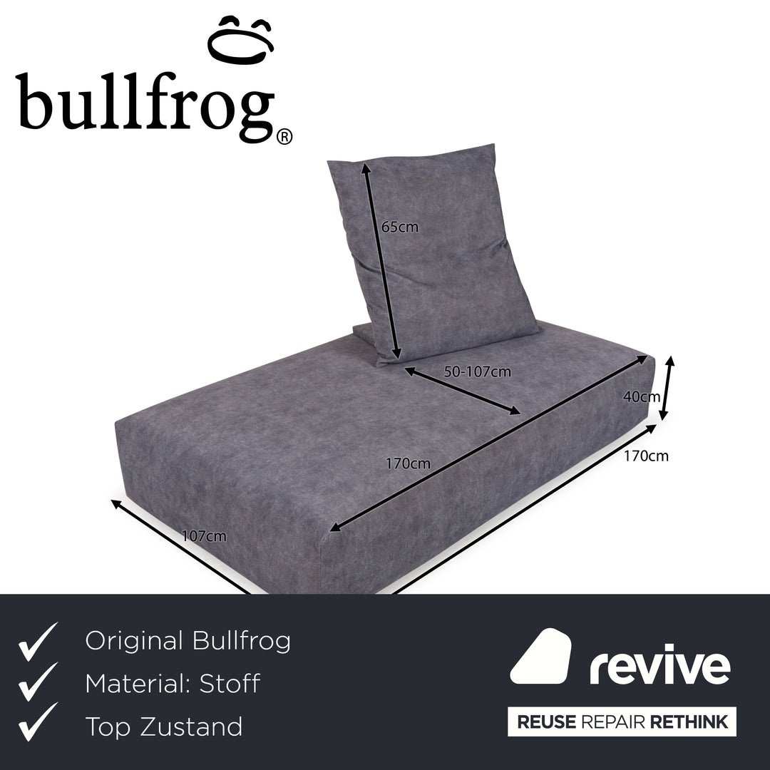 Bullfrog Iwan Fabric Lounger Grey manual function