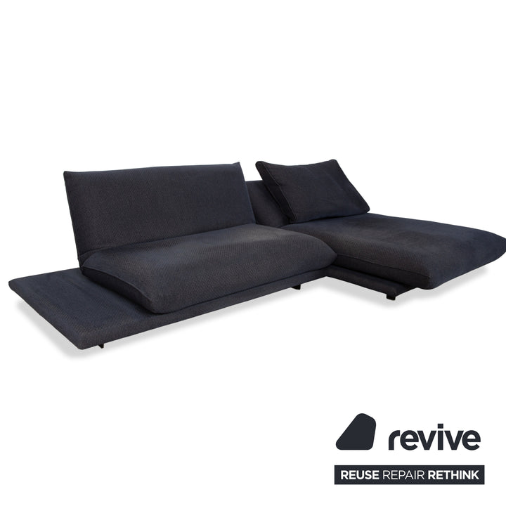 Bullfrog Zaza Stoff Ecksofa Dunkelblau Sofa Couch elektrische Funktion