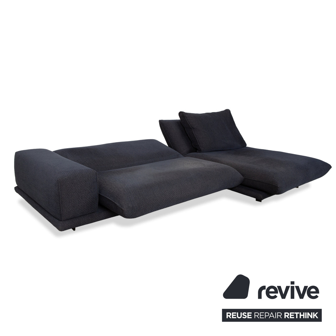 Bullfrog Zaza Stoff Ecksofa Dunkelblau Sofa Couch elektrische Funktion