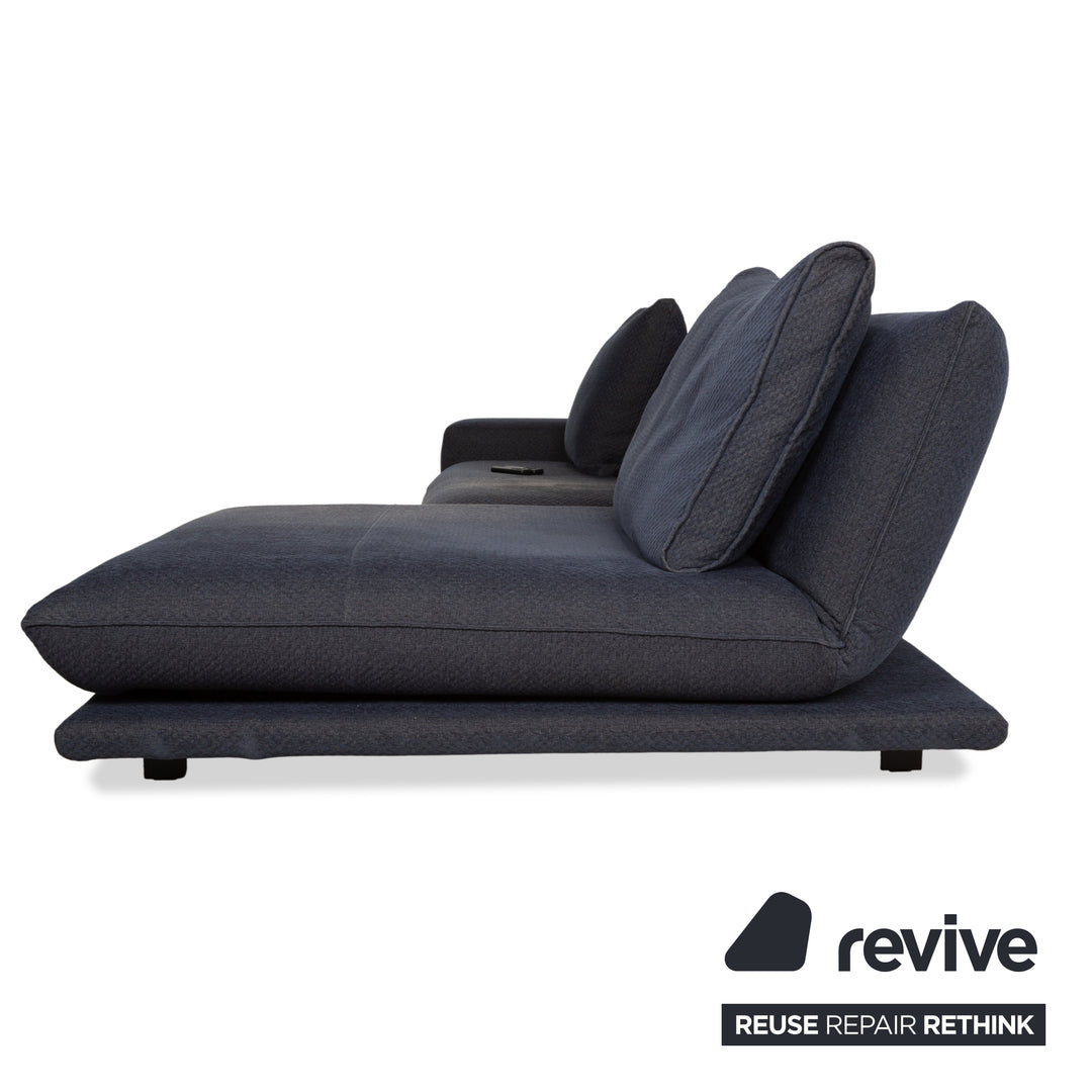 Bullfrog Zaza Stoff Ecksofa Dunkelblau Sofa Couch elektrische Funktion