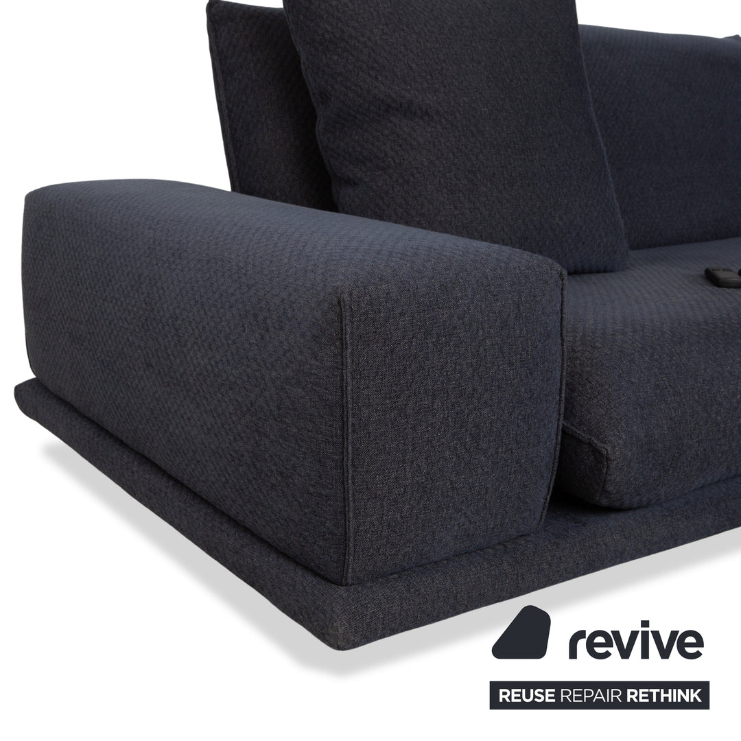 Bullfrog Zaza Stoff Ecksofa Dunkelblau Sofa Couch elektrische Funktion