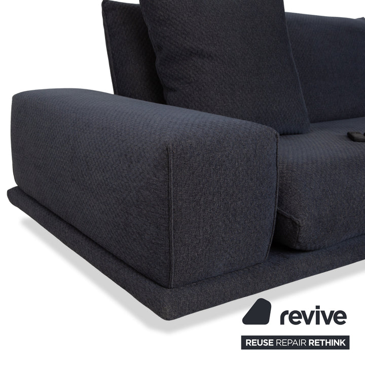 Bullfrog Zaza Stoff Ecksofa Dunkelblau Sofa Couch elektrische Funktion