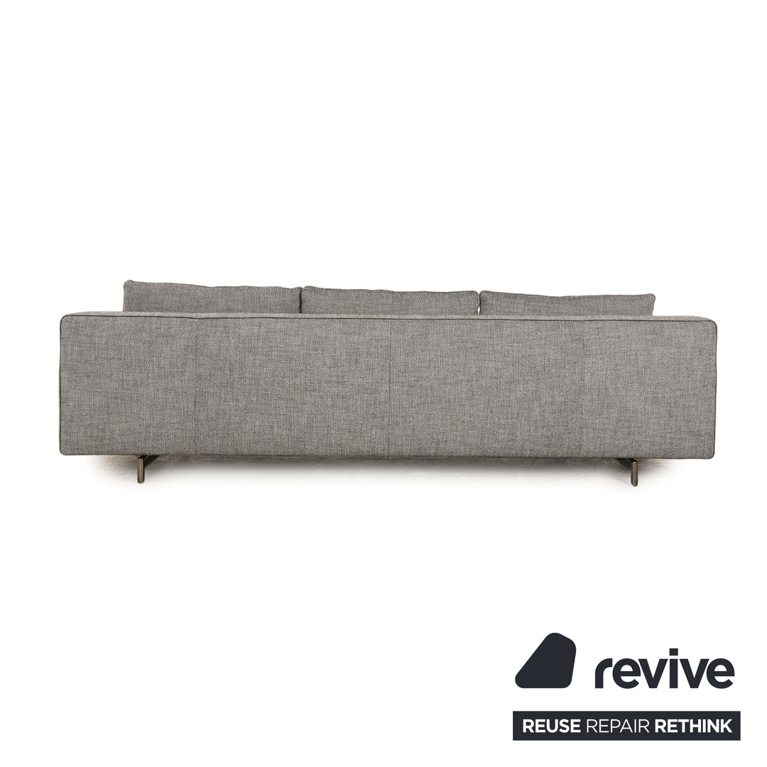 Busnelli Taylor Fabric Four Seater Gray Sofa Couch
