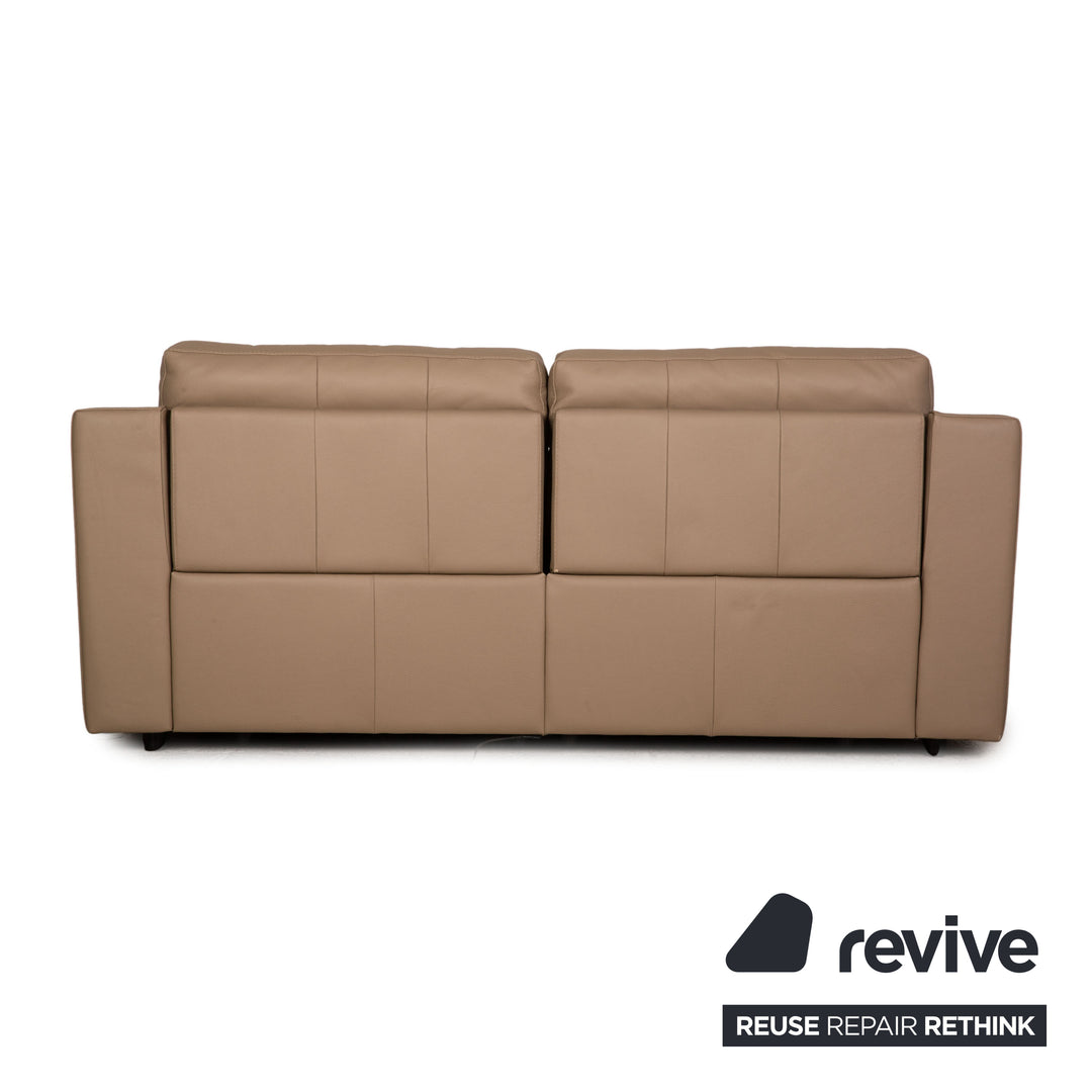 Calia Taylor S Leder Sofa Garnitur Braun Dreisitzer Funktion Couch