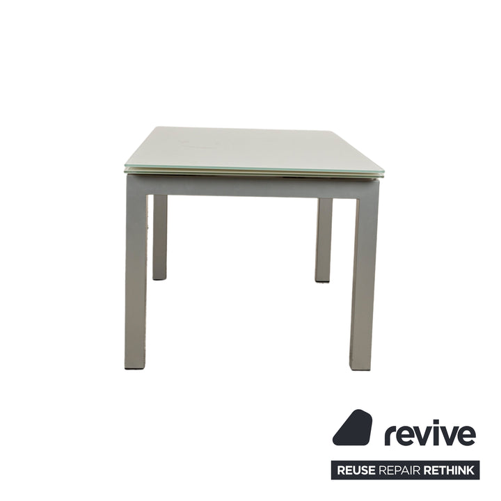 Calligaris Glass Dining Table Grey Light Grey Extendable 130-260 x 77 x 90cm