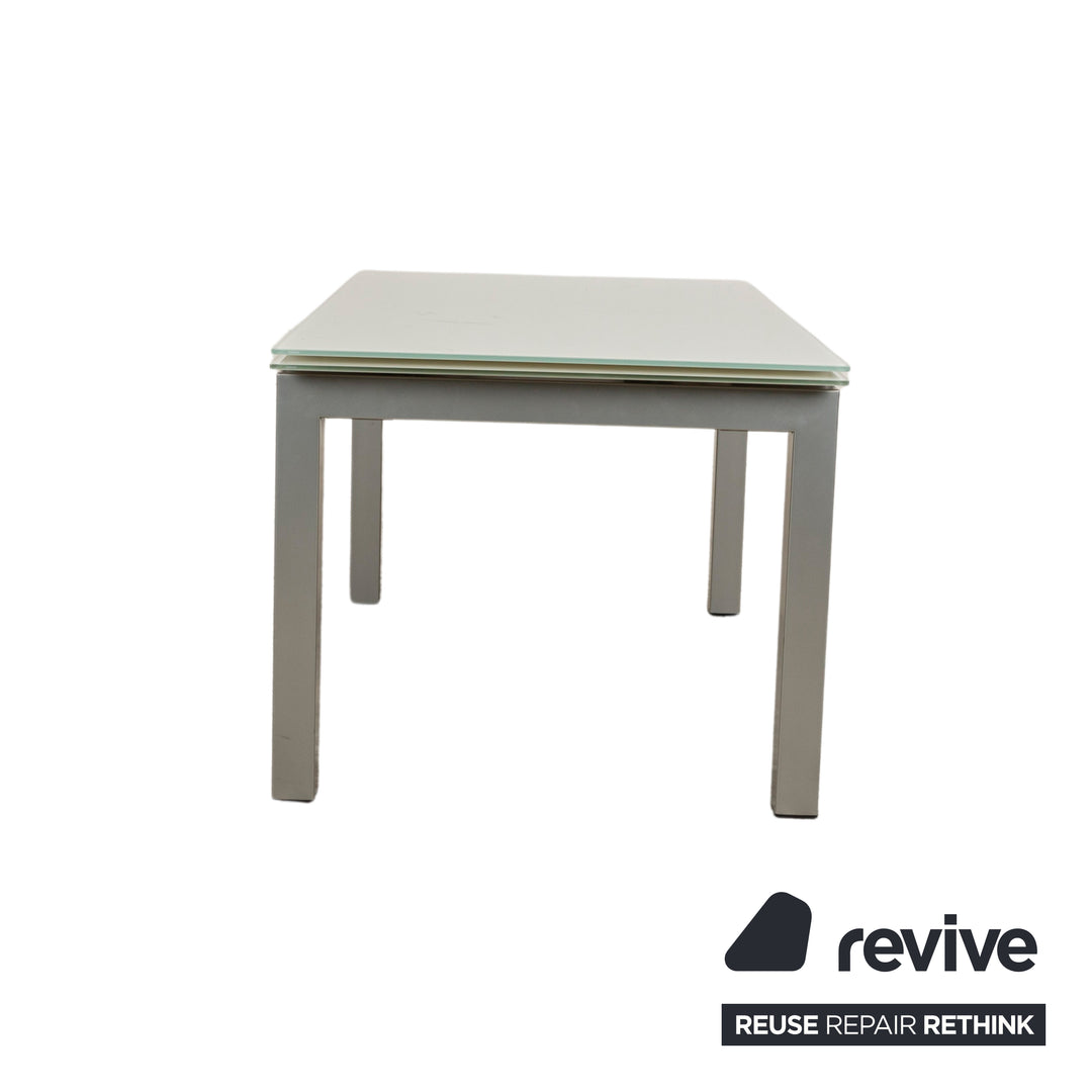 Calligaris Glass Dining Table Grey Light Grey Extendable 130-260 x 77 x 90cm