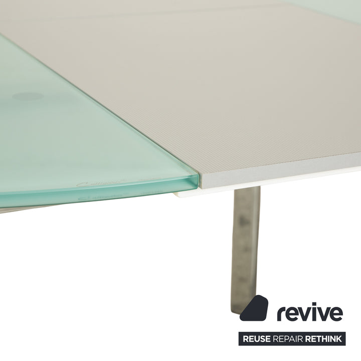 Calligaris Glass Dining Table Silver Dining Room Extendable Function