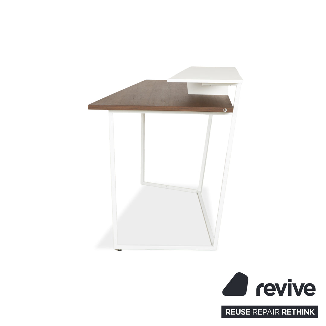 Calligaris Layers Wooden Desk White Brown Home Office