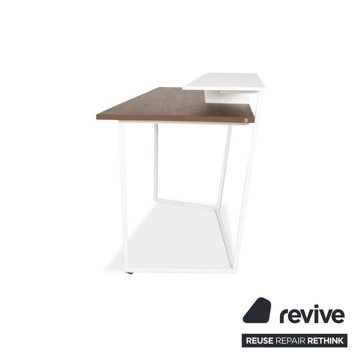 Calligaris Layers Wooden Desk White Brown Home Office