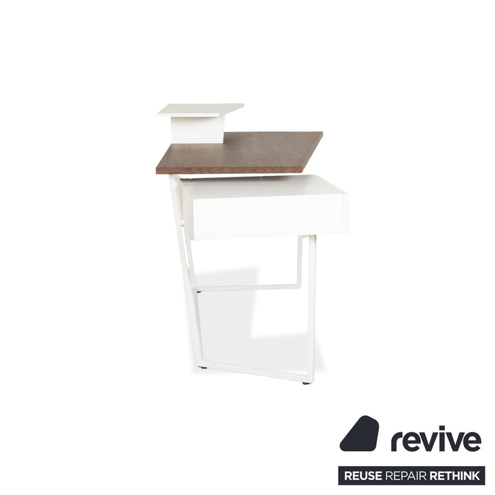 Calligaris Layers Wooden Desk White Brown Home Office
