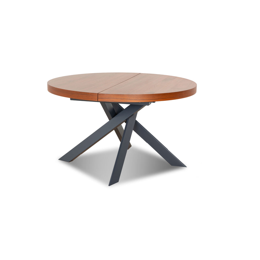 Calligaris Tivoli Holz Tisch Braun Nussbaum Ausziehfunktion 129-190 x 129 x 76 cm