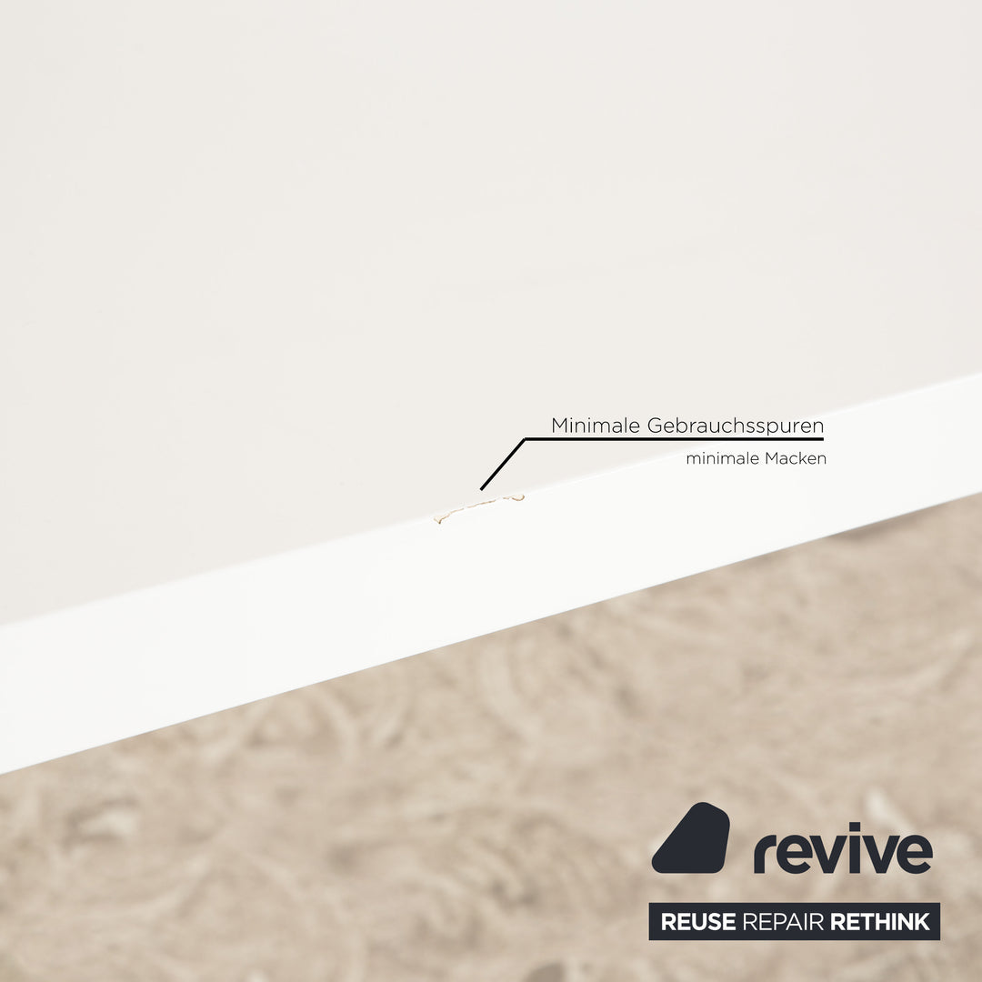 Table à manger Cappellini Gamma en bois blanc par Jasper Morrison 209 x 89 x 75 cm