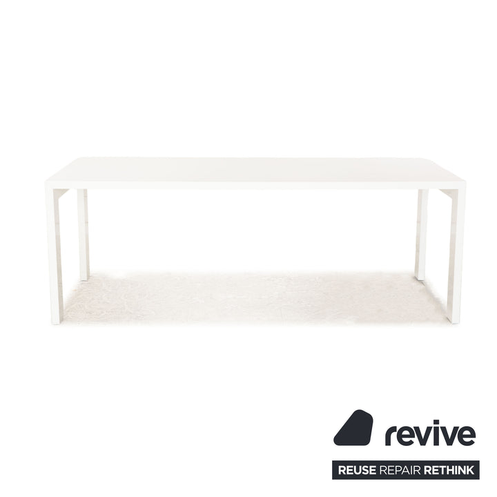 Table à manger Cappellini Gamma en bois blanc par Jasper Morrison 209 x 89 x 75 cm