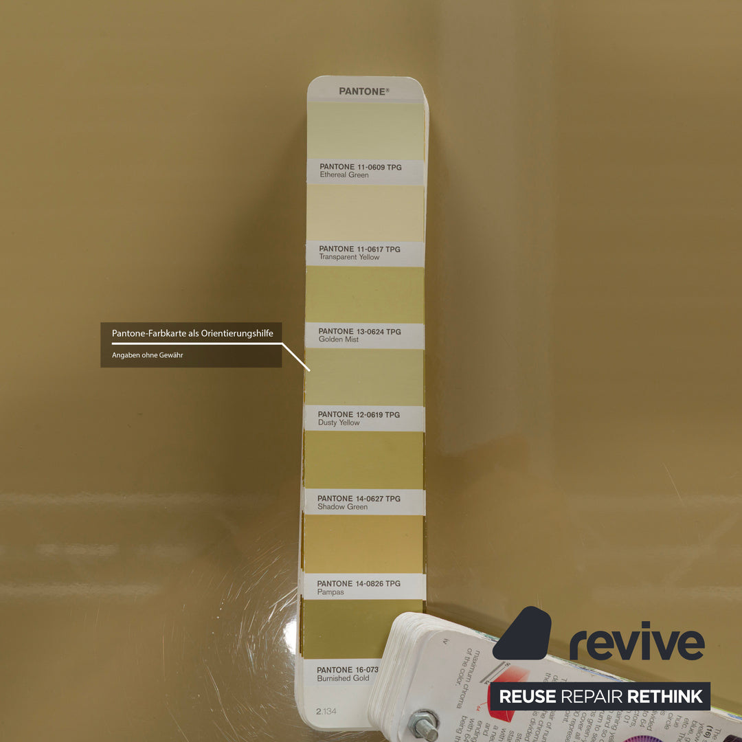 Cappellini Holz Hochglanz Sideboard Creme Gelb Schubladen