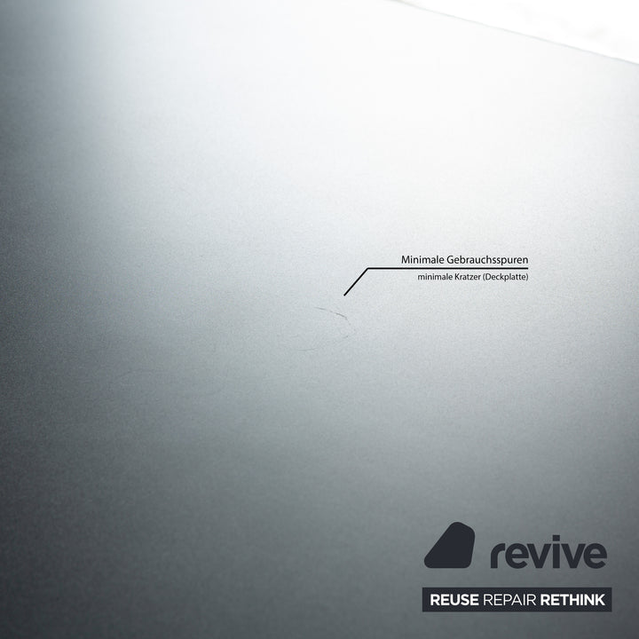 Cappellini Holz Sideboard Anthrazit Grau Chrom Schubladen