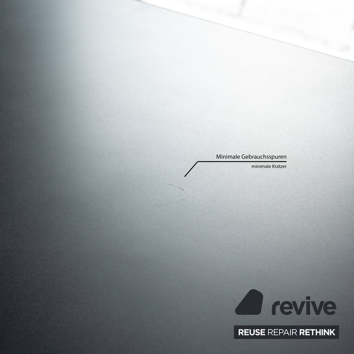 Cappellini Holz Sideboard Anthrazit Grau Chrom Schubladen