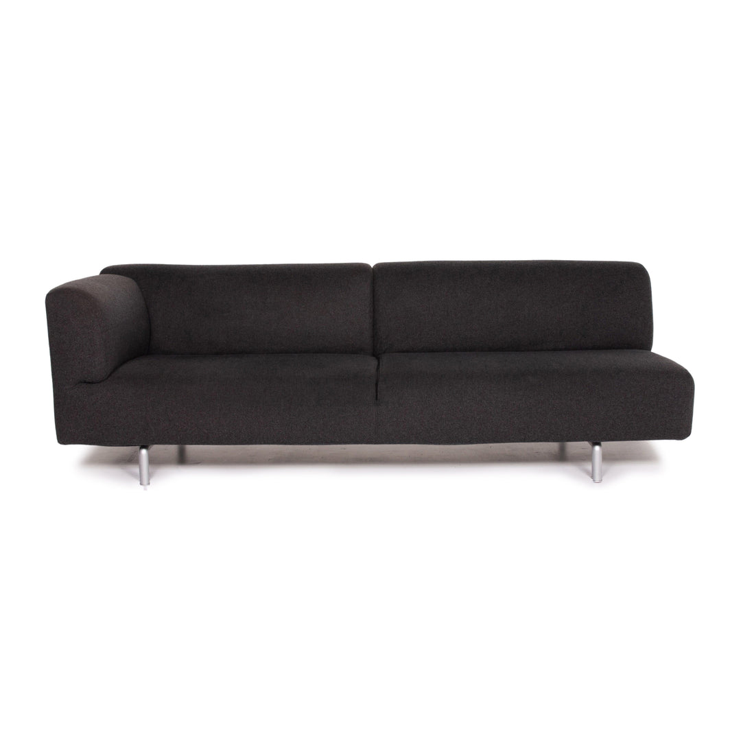 Cassina Met 250 Fabric Sofa Anthracite Three-seater Piero Lissoni Couch #14144