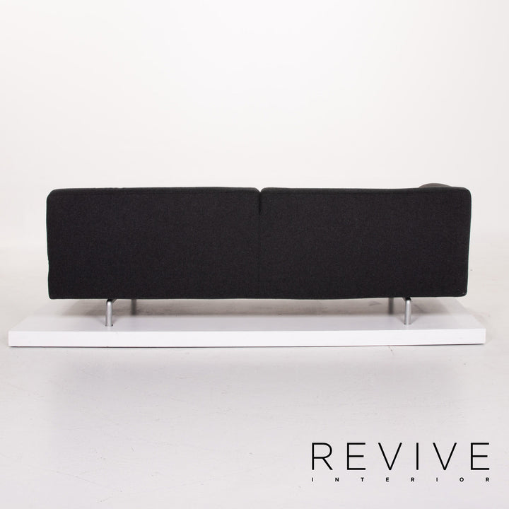 Cassina Met 250 Fabric Sofa Anthracite Three-seater Piero Lissoni Couch #14144