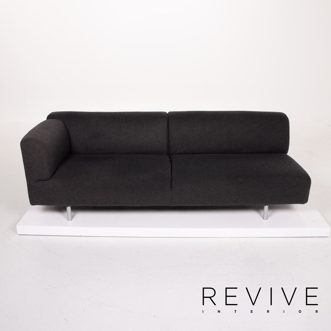 Cassina Met 250 Fabric Sofa Anthracite Three-seater Piero Lissoni Couch #14144